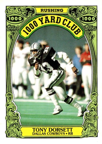 Tony Dorsett #6 1986 Topps 1000 Yard Club card