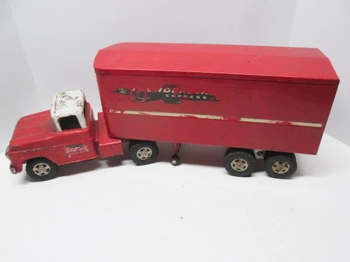 1959 TONKA Pressed Steel THUNDERBIRD EXPRESS TRACTOR-TRAILER - PRIVATE LABEL