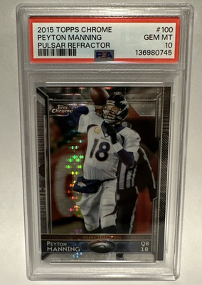 #ad #ad 2015 Topps Chrome Peyton Manning #100 Pulsar Refractor $65.00