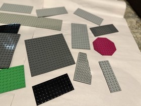Authentic Lego Plates Lot Of Variety Of Colors And Sizes - Mostly Bigger - Clean