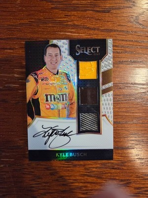 2017 Panini Select Triple Relic Prizm On Card Auto Autograph Signed /50