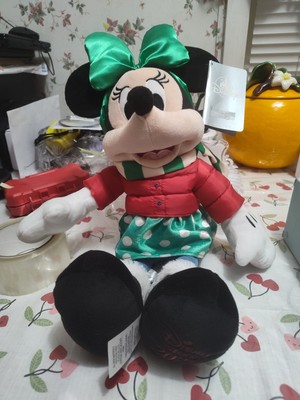 Disney Store 2021 Minnie Mouse Holiday Cheer Christmas Medium Plush New w