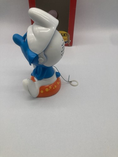 Vintage 1983 Mattel Chatter Chums Peyo Smurf 4209 9779 Working W/ Damaged Box - Picture 7 of 14