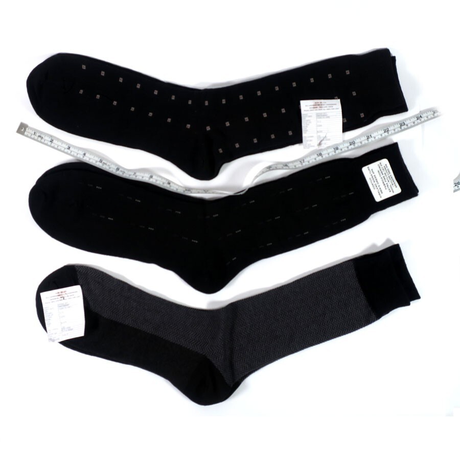 Unbranded Men's Dress Socks Size 1013, Black Gray Mixed Patterns