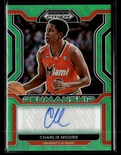 2022 Panini Prizm  #CP-CMO Charlie Moore College Penmanship Prizm Green