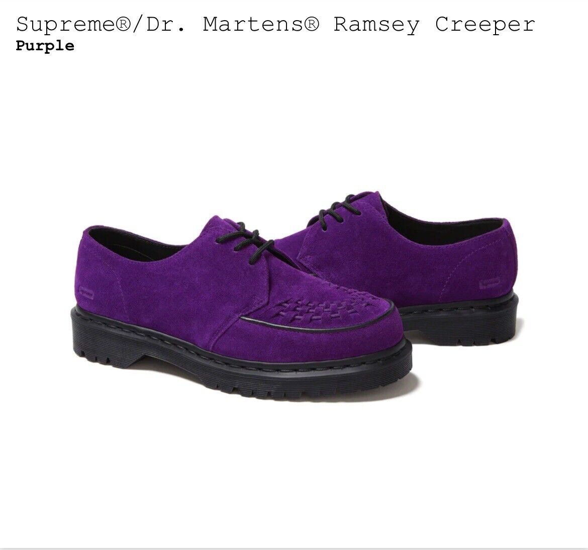Brand New Supreme® x Dr. Martens® Ramsey Creeper - Purple Brand New Supreme® x Dr. Martens® Ramsey Creeper - Purple