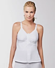 Amoena #2861 "Allison" Post-Surgical Garment w/Drain Management, Size L, White