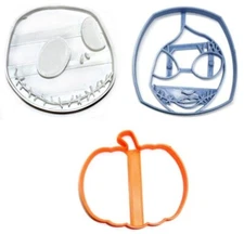 JACK AND SALLY NIGHTMARE BEFORE CHRISTMAS SET OF 3 COOKIE CUTTERS USA PR1554