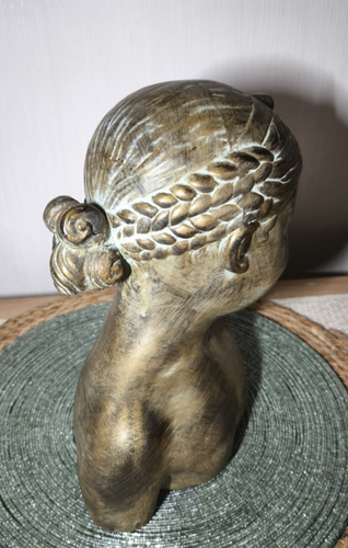 Bemalte Büste aus Bronzeimitat, basierend auf dem Werk von Jean-Baptiste Pigal - Bild 7 von 10