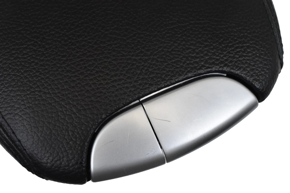 Mercedes ML350 2006-2011 consola central reposabrazos de cuero negro con Bluetooth OEM Foto 2 de 4