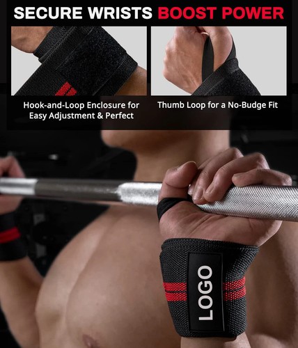 1 Pair Wristband Wrist Support Brace Straps Strength Weight Lifting Wrist Wraps - Picture 4 of 48