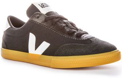 Veja Volley 70s Canvas Volleyball Lace up Womens Sneaker In Black White UK 3 - 8