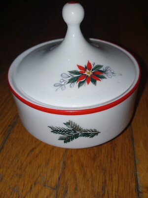 Vintage ''NOEL'' Christmas China by Schumann Bavaria Germany  Sugar Bowl
