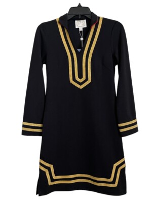 NWT Women's SAIL to SABLE Black Classic Lilith Long Sleeve Tunic Dress size  XXS | eBay