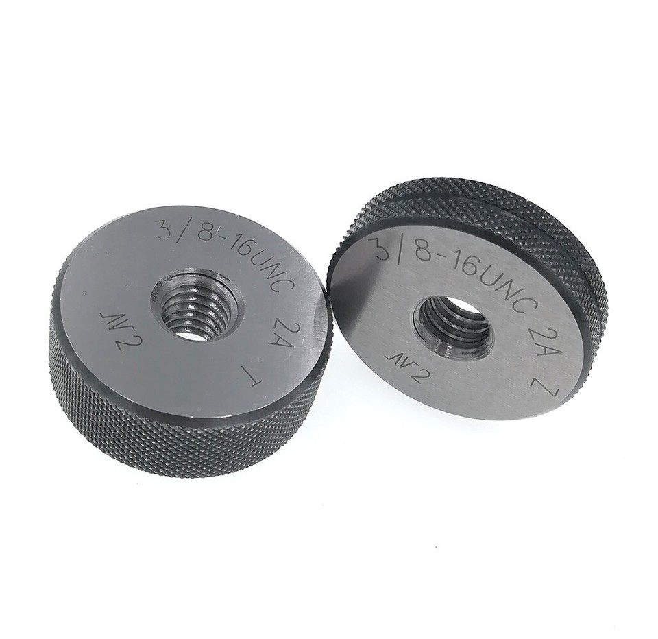 UN Thread Ring Gage 3/8-16 UNC 3/8-24 UNF 3/8-32 UNEF 2A GO NOGO Ring ...