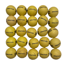 Bulk Set of 25 Yellow Practice Hitaway Golf Balls, Driving Range Shag Hit Away