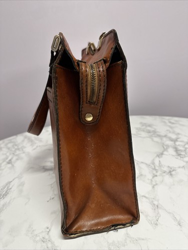 IGOR Style Vintage braun Leder Beuteltasche Handtasche Schultertasche Bühne Requisite - Bild 4 von 14