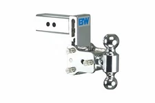B&W Trailer Hitches Trailer Hitch Ball Mount - 2.5" Model 8 Chrome T&S Dual Bal