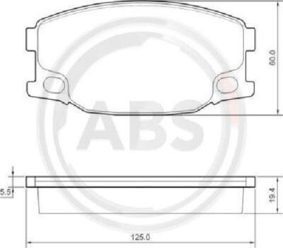 Original A. B. S. Disc Brake Pad Kit 37657