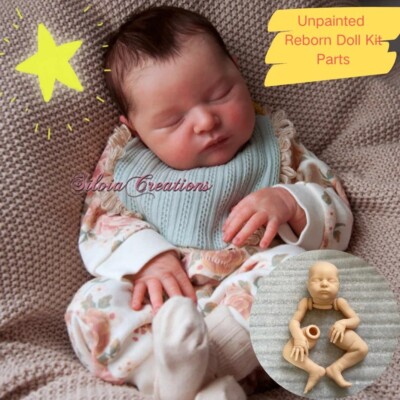 21 in Reborn Doll Kit Laura with Cloth Body Baby Parts Birthday Gift