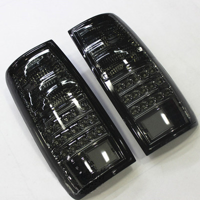 Pair Black LED TailLights For 1991-97 Toyota Land Cruiser Prado