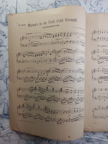 Partituras negras americanas Carl Wilhelm Kern Massa's In De Cold Ground 1903 - Imagen 3 de 4