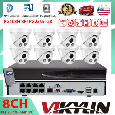 Hikvision Compatible 4K 8MP IR IP Camera 8CH 8POE 12MP 4K NVR CCTV System Lot 