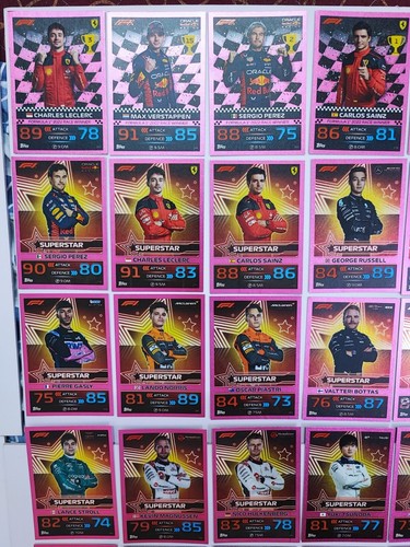 Topps F1 Turbo Attax 2023 różowy równoległy zestaw 96 kart 267-352 + 10 logo zespołu - Zdjęcie 6 z 22