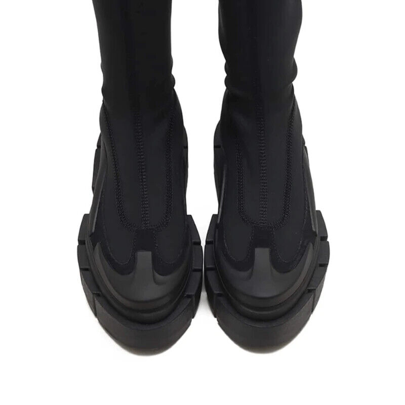 adidas IVY PARK Logo NOIR Triple Black Long Boots Beyonce adidas IVY PARK Logo NOIR Triple Black Long Boots Beyonce