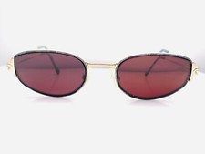 Vintage Cerruti 1881 C1886 Blue Gold Metal Oval Sunglasses FRAMES ONLY Italy