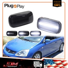 For Honda Civic Acura Rsx Integra Sequential White Led Smoke Side Marker Lights