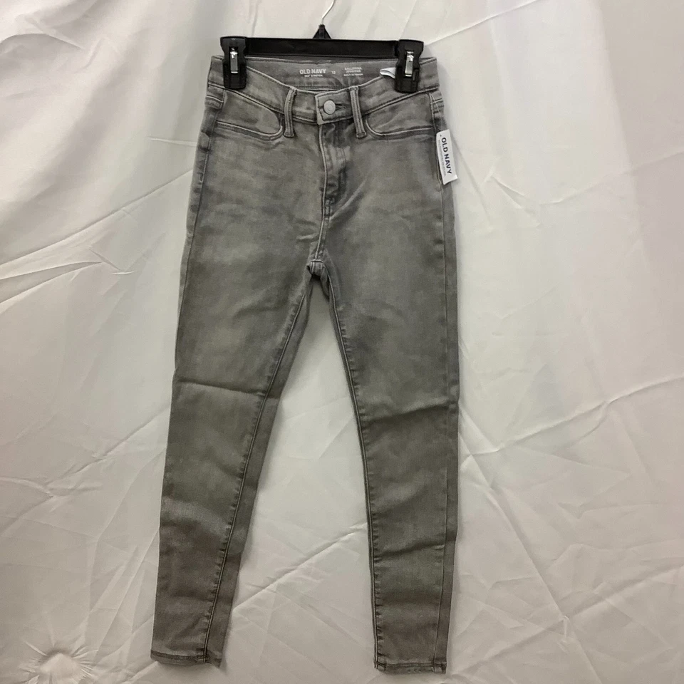 Old Navy Girls Jeans Gray 360 Degree Stretch Flat Front Ballerina Jegging Sz 12 - Image 2 of 4