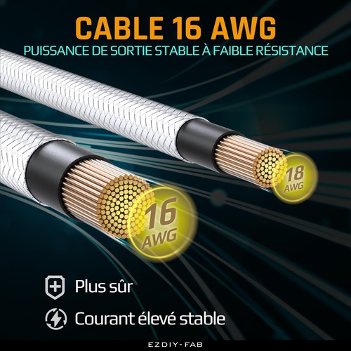 Kit de câble gainé PCIE 5.0 12VHPWRExtension de câble d'alimentation 16AWGPC ... - Afbeelding 5 van 7