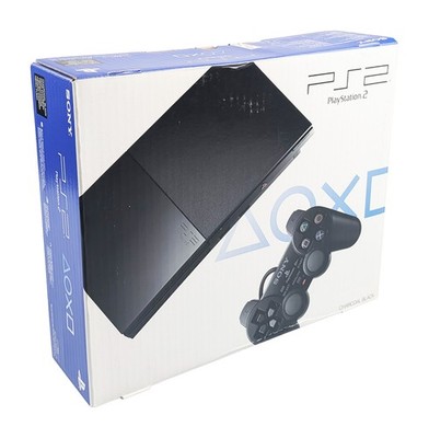 PlayStation 2 Slim SCPH-90004 Charcoal Black - Neu & OVP