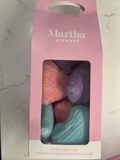 MARTHA STEWART (6) HEART BOWL FILLERS Purple Pink Blue NIB