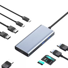 7-In-1 USB C Hub with 4K HDMI, USB 3.0, SD/TF Card Reader, and 100-Watt PD for L