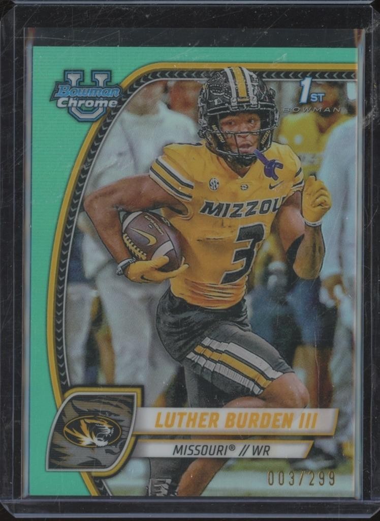 2024 Bowman U Chrome LUTHER BURDEN III #123 RC 1st Aqua Refractor /299 REF4