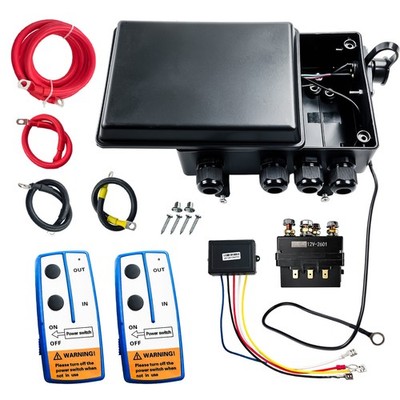 Universal 8000-17000LBS ATV  Winch 12V 500A Solenoid Relay Twin Remote Kit