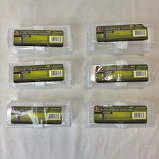 36 Pc Round Plastic Storage Containers 2-1/2" x 2" x 3/4" Six Packs Of Six