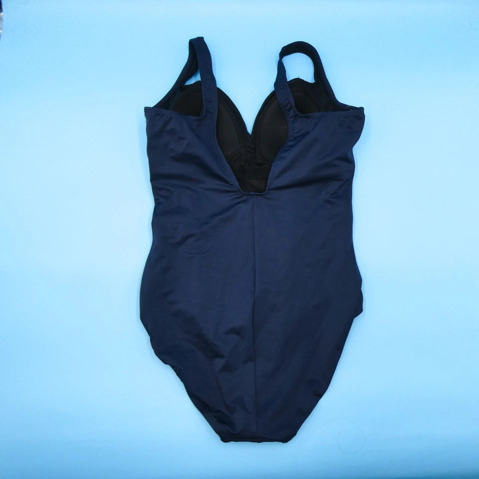 Traje de baño de una pieza Miraclesuit talla US 12 negro temptress medianoche plateado Shores Foto 4 de 4