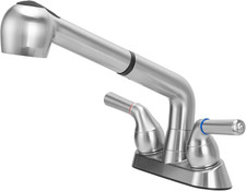 Utility Sink Faucet with Sprayer Laundry Room Faucet with Pull Out Sprayer For