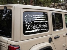 Jeep Wrangler Jk Jl We The People Flag Decals American Flag Mountain Forest