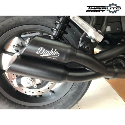 DOUBLE EXHAUST CUSTOM WORKS LOW SLIP ON FOR HONDA CMX REBEL 500 2017-2022