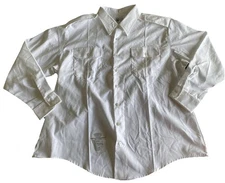 Defense Logistics Agency Garrison Army White Long Sleeve Button Up Shirt