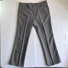 VTG Wrangler 40 x 30 Gray Wrancher Bootcut Dress Jeans 82GY