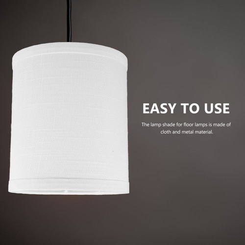 White Drum Lamp Shades 10 Inch Large Modern Table Light Fabric Lampshade - Foto 10 di 12