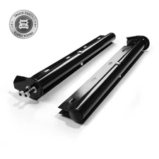 30" Mud Flap Hangers Black Steel Straight Spring Loaded 1-1/8" For Semi Trucks