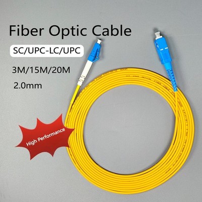 Fiber optic cable Single mold SC/UPC-LC/UPC 2.0mm 3m/15m/20m Optic Patch Cord