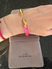 Alexis Bittar Lipstick Pinn Lucite Pyramid Breaker Hinge Bracelet