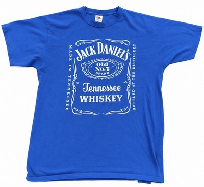Vtg 90s Jack Daniels Tennessee Whiskey T-Shirt, Large, Royal Blue 